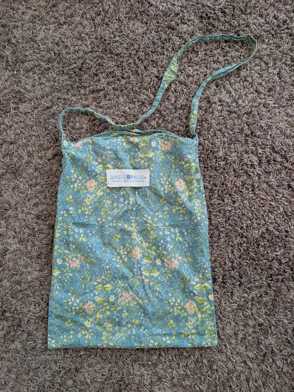 April Cornell Floral Bag in Blue and Yellow